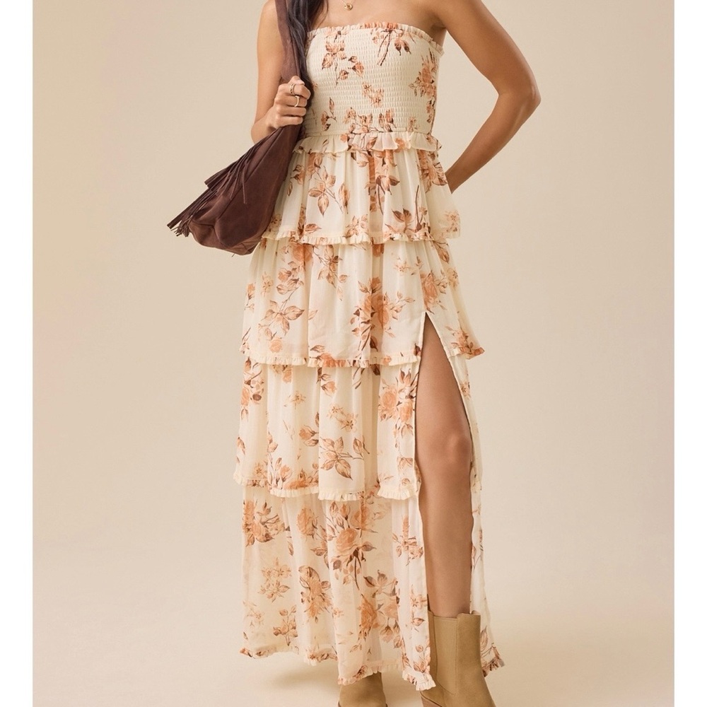NEW Altar’d State Strapless Floral Maxi Dress Size 3XL NWT